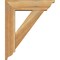 Ekena Millwork Traditional Traditional Rough Sawn Bracket w/ Offset Brace, Western Red Cedar, 6"W x 20"D x 24"H BKT0604X20X24TRA01RWR - alternate 3